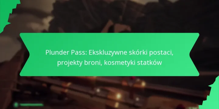 Plunder Pass: Ekskluzywne skórki postaci, projekty broni, kosmetyki statków