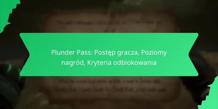 Plunder Pass: Postęp gracza, Poziomy nagród, Kryteria odblokowania