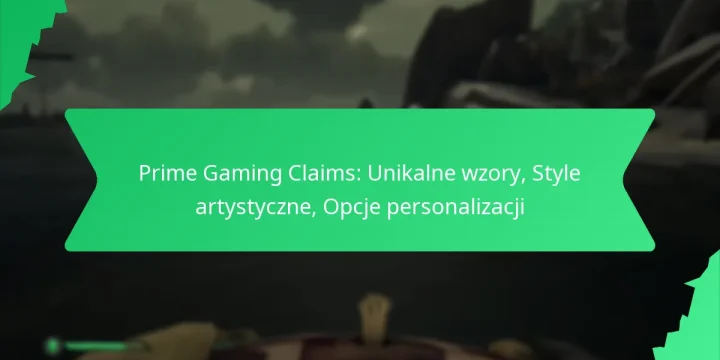 Prime Gaming Claims: Unikalne wzory, Style artystyczne, Opcje personalizacji