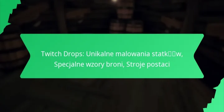 Twitch Drops: Unikalne malowania statków, Specjalne wzory broni, Stroje postaci