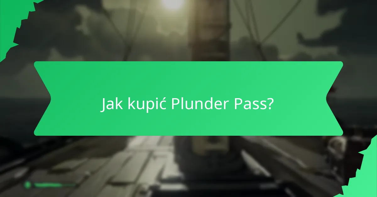 Jak kupić Plunder Pass?